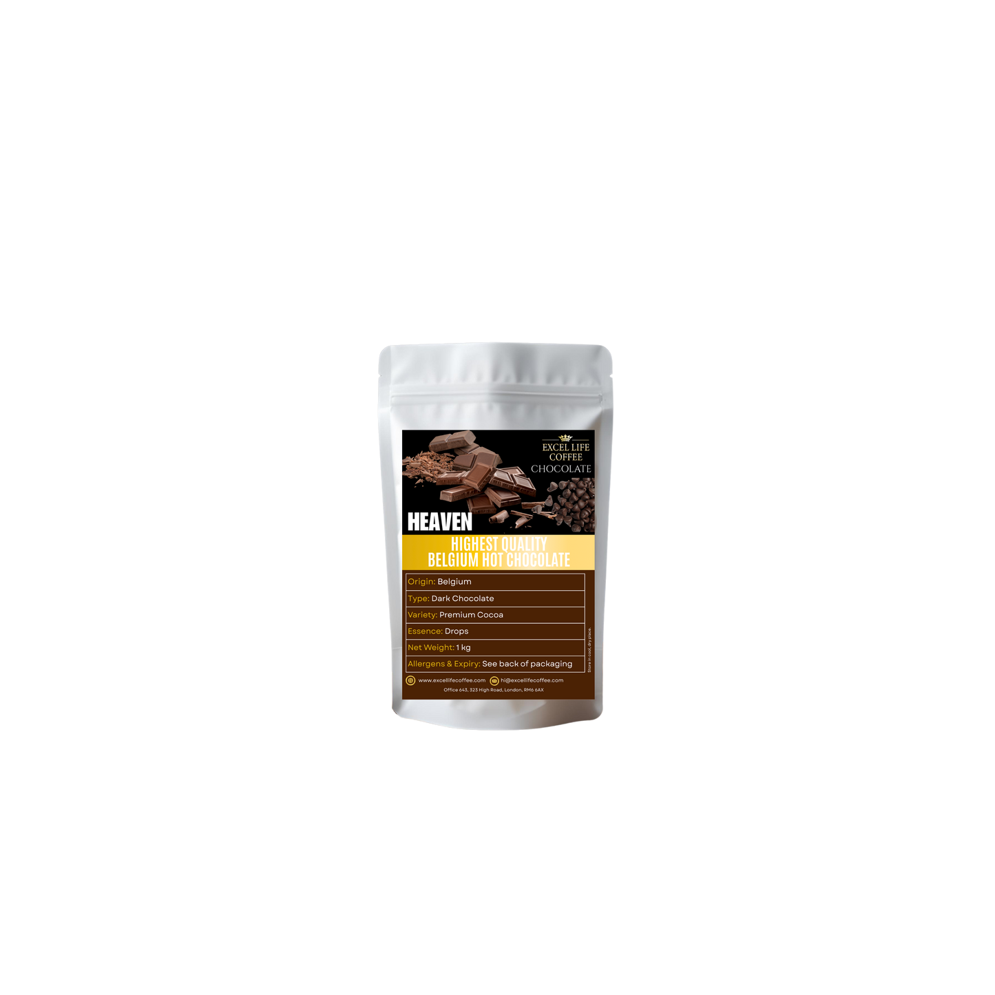 HEAVEN - Belgium Dark Hot Chocolate (Drops) *SAVE more on SUBSCRIPTIONS*