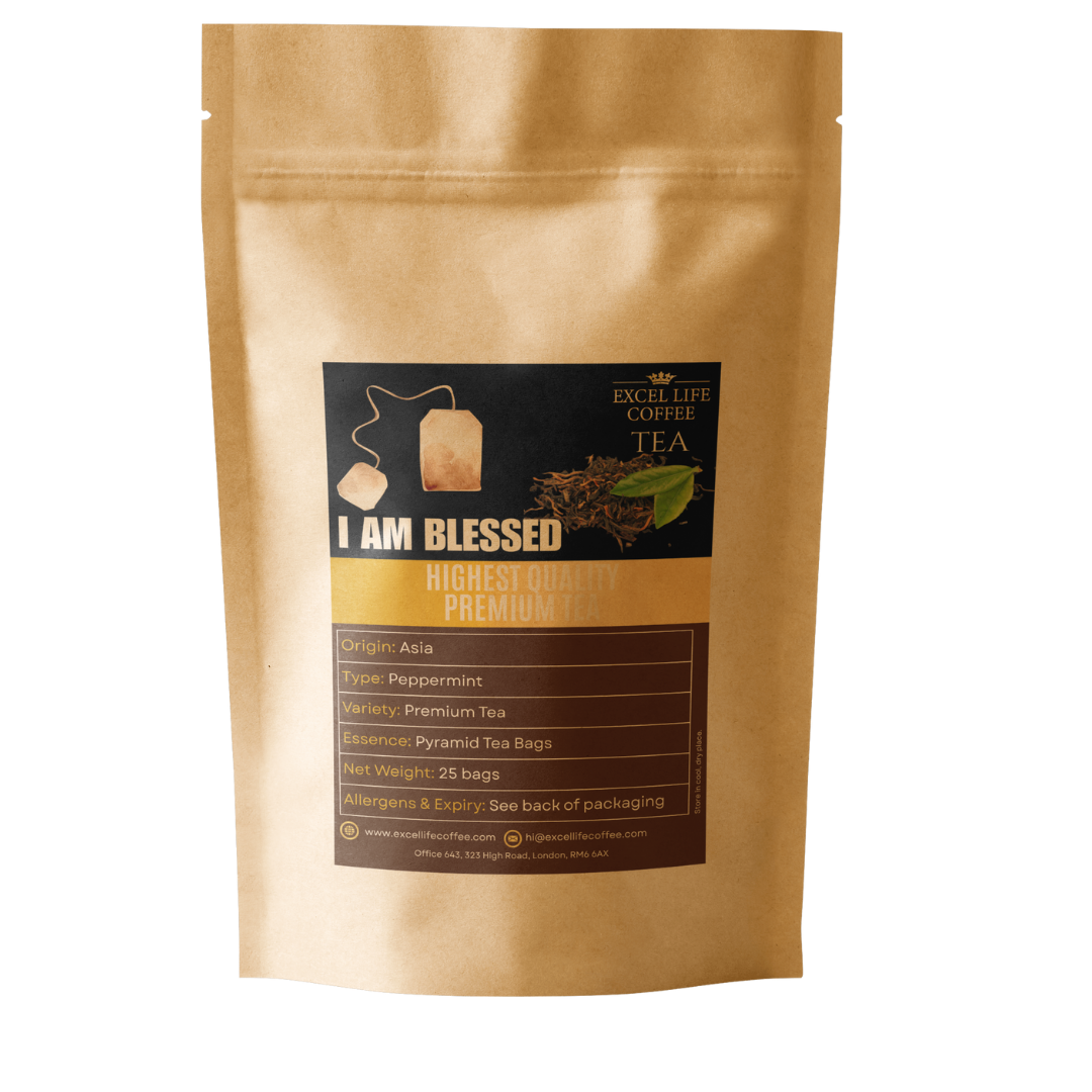 I AM BLESSED - Premium Peppermint Tea Experience 25, 100 bags or 250g loose leaf *SAVE more on SUBSCRIPTIONS*