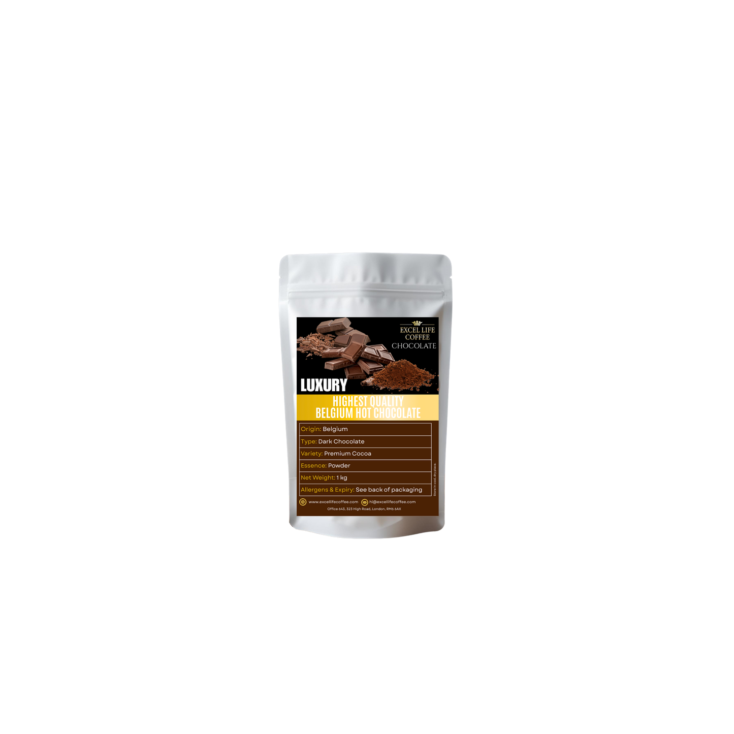 LUXURY - Belgium Dark Hot Chocolate (Powder) *SAVE more on SUBSCRIPTIONS*