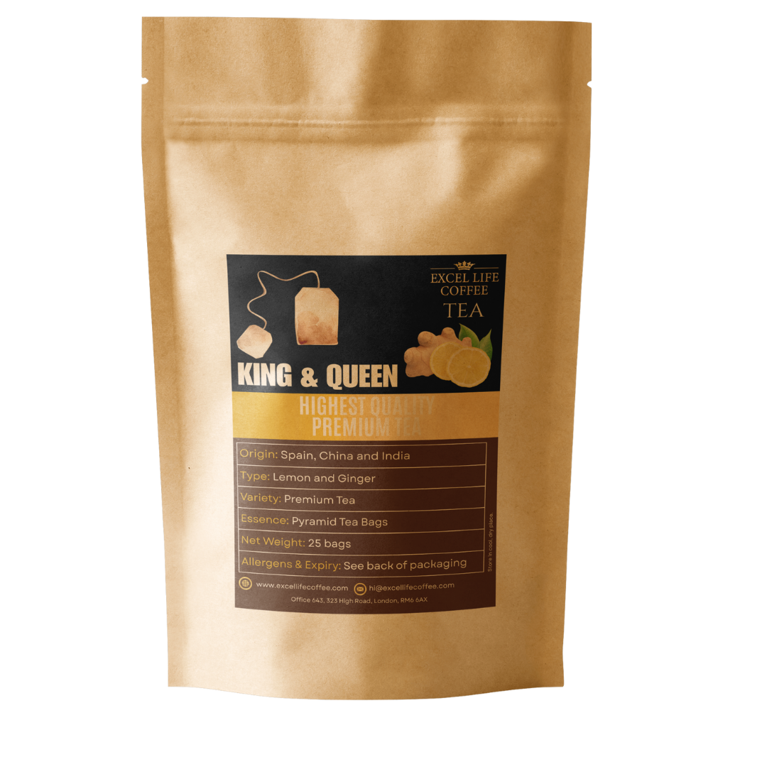 KING & QUEEN - Premium Lemon & Ginger Tea Experience 25, 100 bags or 250g loose leaf *SAVE more on SUBSCRIPTIONS*